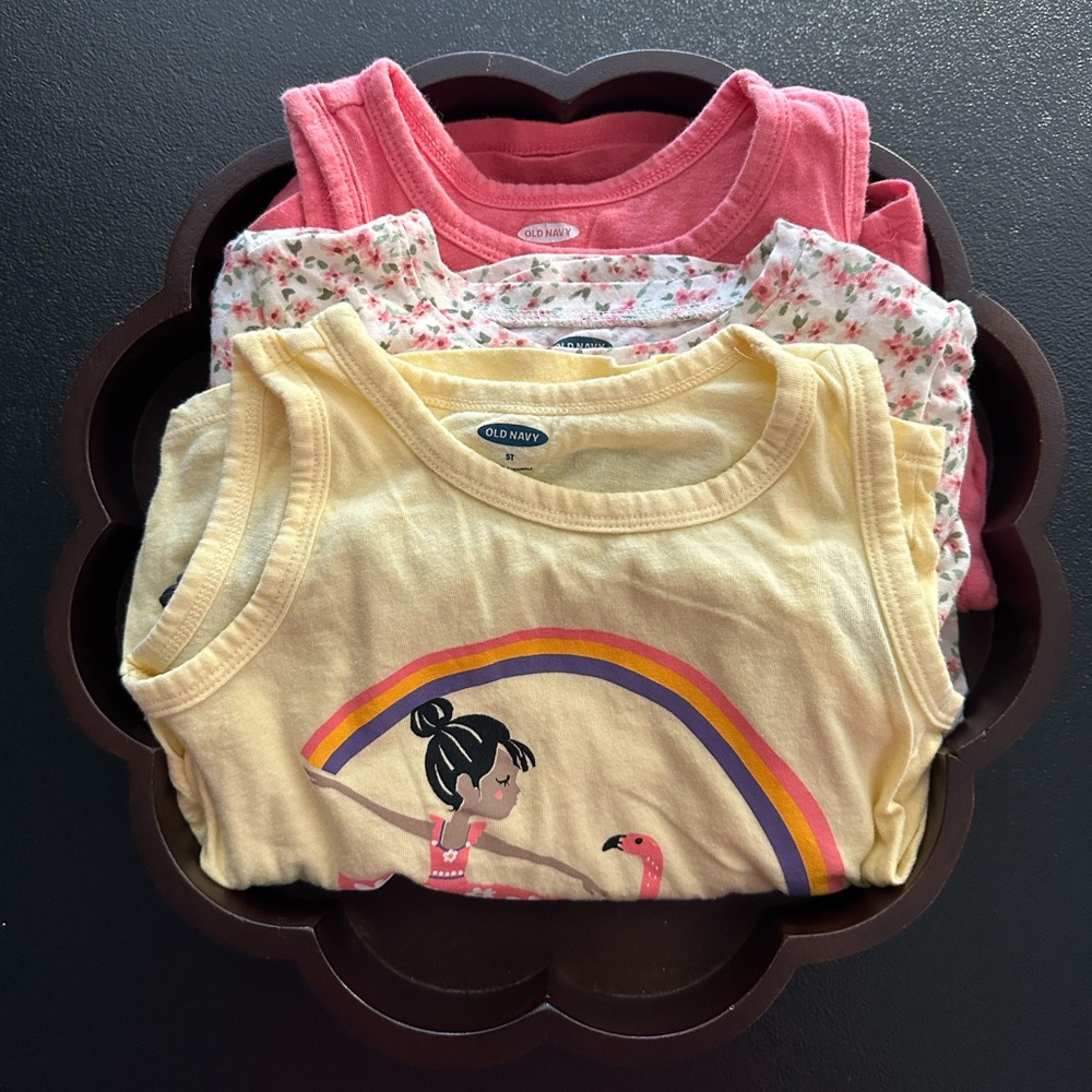 Toddler Girls Size 4T-5T Clothing ~ Shirts & Leggings Outfits ~ 3 Sets 6 Pieces